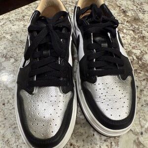 Nike Jordan Elevate Women's Black and Silver Sneakers